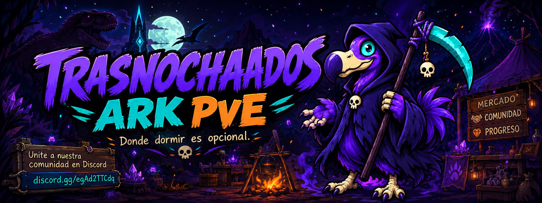 Banner de Trasnochados ARK PvE